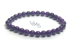 Sugilit Armband elastisch Naturstein, Kugel 6 mm / 16 - 17 cm, Liebesstein