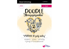 Ditipo Doodles Doodle - Dekoriere dein Notizbuch 2 vorgedruckte tschechische Wörter zum Üben 36 Seiten 7264001