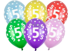 Ditipo Latex Luftballons aufblasbar Metall Mix von Farben Nr. 5 30 cm 6 Stück