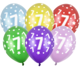 Ditipo Latex aufblasbarer Metallballon Nr. 7 30 cm 1 Stück verschiedene Farben