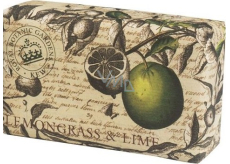 English Soap Lemongrass & Lime - Lemongrass & Lime natürliche parfümierte Toilettenseife mit Sheabutter 240 g