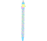 Colorino Gummierter Stift Girls Star, blaue Mine 0,5 mm