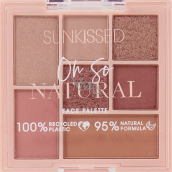 Sunkissed Oh So Natural Face Palette Lidschatten-Palette 4 x 0,9 g + Highlighter 1,3 g + Rouge 1,3 g + Bronzer 1,7 g