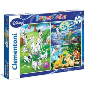 Clementoni Puzzle SuperColor Disney Fairy Tales 3 x 48 Teile, empfohlen ab 5 Jahren