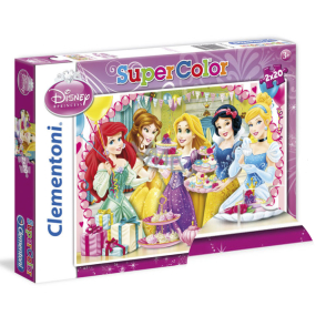 Clementoni Puzzle SuperColor Princess 2 x 20 Teile, empfohlen ab 3 Jahren