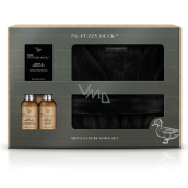 Baylis & Harding Hanf und Bergamotte Haarwaschmittel und Shampoo 100 ml + Gesichtswasser 100 ml + Badesalz 75 g + Fleece-Bademantel, Kosmetikset für Männer