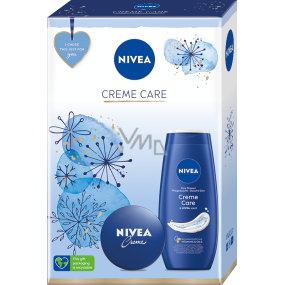 Nivea Creme Care Creme für die Basispflege 75 ml + cremiges Duschgel 250 ml, Kosmetikset für Frauen