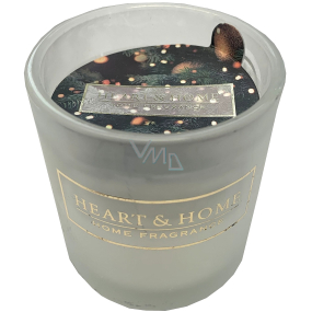 Heart & Home Weihnachtsbaumduft Soja-Duftvotivkerze im Glas Brenndauer bis zu 15 Stunden 5,8 x 5 cm