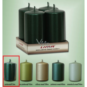 Lima Metall grün Kerze Zylinder 50 x 100 mm 4 Stück