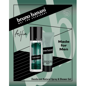 Bruno Banani Made parfümiertes Deo-Glas für Männer 75 ml + Duschgel 50 ml, Kosmetikset für Männer