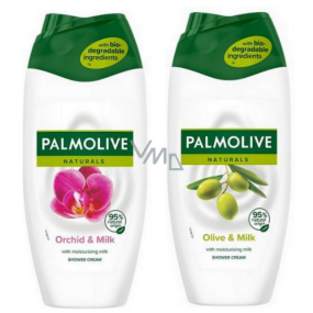 Palmolive Naturals Duschcreme Olive & Milch 250 ml + Duschcreme Orchidee & Milch 250 ml, 18 Stück im Karton