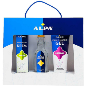 Alpa Francovka Alkohol-Kräuterlösung 60 ml + Kostival Kräutermassage-Gel 100 ml + Arnika Kräutermassage-Creme 40 g, Geschenkset