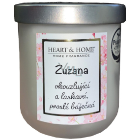 Heart & Home Frische Leinen Soja-Duftkerze mit dem Namen Zuzana 110 g