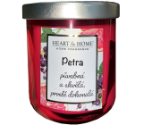 Heart & Home Frische Grapefruit und schwarze Johannisbeere Soja-Duftkerze mit dem Namen Petra 110 g