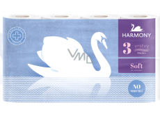 Harmony Soft Weiß Unparfümiertes Toilettenpapier 132 Schnipsel 3lagig 8 Stück