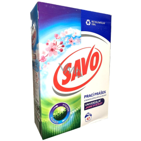 Savo Spring Frische Waschpulver für weiße und farbige Kleidung 47 Dosen 3,29 kg