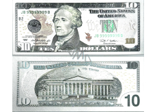 Talisman versilberter 10 USD-Schein
