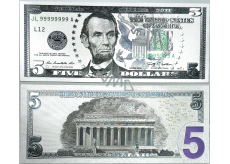 Talisman versilberter 5 USD-Schein