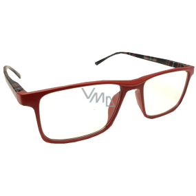 Berkeley Lese-Dioptrienbrille +1,5 Kunststoff rot, schwarz karierte Seitenrahmen 1 Stück MC2250