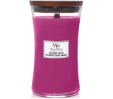 WoodWick Wild Berry & Beets Duftkerze mit Holzdocht und Deckel Glas groß 609,5 g