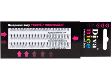 Diva & Nice Schwarze falsche Wimpern 60 Klumpen