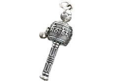 Gebetsmühle Buddhist, Edelstahlschläger 61 x 11 mm