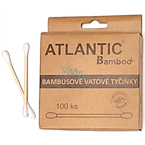Atlantic Bamboo Bambus Wattestäbchen 100 Stück Box