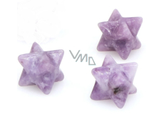 Lepidolith merkaba hmatka aus Naturstein 13 mm, Amulett der Sportler