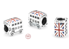 Sterling Silber 925 London Doubledecker Bus, Reise Armband Perle