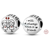 Sterling Silber 925 Familie Freundschaft - Schwestern, Perle für Armband Familie