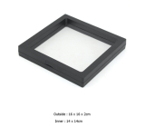 3D-Universal-Kunststoffrahmen mit Folie, schwarz 16 x 16 cm