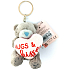 Me to You Teddybär mit Herz Hug and Kisses Plüsch Schlüsselanhänger 10 cm