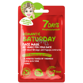 7Days Romantic Saturday textile Gesichtsmaske für alle Hauttypen 28 g