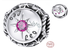Charme Sterling Silber 925 Sternzeichen, Zirkonia Löwe, Perle für Armband