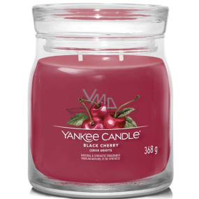 Yankee Candle Black Cherry - Reife Kirsche duftende Kerze Signature medium Glas 2 Dochte 368 g