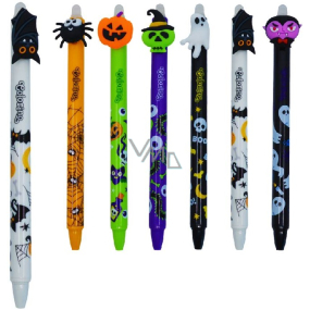 Colorino Gummierter Stift Halloween weiße Fledermaus, blaue Mine 0,5 mm
