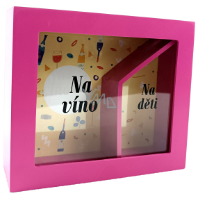 Albi Geldkassette im Rahmen Duo Für Kinder und Wein 16 x 5,5 x 4 cm
