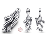 Charms Sterling Silber 925 Ausrufezeichen und Fragezeichen - Mini Medaillon, Armband Anhänger