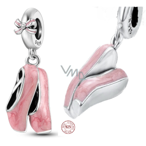 Charms Sterling Silber 925 Chic style - rosa Ballerinas, Armband Anhänger Interessen
