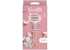 Gillette Venus Venus ComfortGlide Spa Breeze 3-Klingen-Rasierer + 2 Ersatzköpfe für Frauen