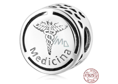 Charme Sterling Silber 925 Medizin Symbol Perle auf Armband Job