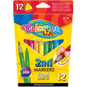 Colorino 2in1 Marker doppelseitiger Pinsel und dünne Spitze 12 Farben