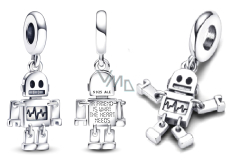 Charms Sterling Silber 925 Bester Freund Roboter Bot, Anhänger Armband, Freundschaft