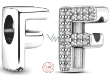 Sterling Silber 925 Alphabet Buchstabe F, Armband Perle