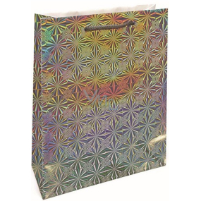 Nekupto Geschenkpapier Tasche Hologramm 33 x 46 cm Silber Standard