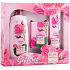 Rose of Bulgaria Duschgel mit Rosenwasser 330 ml + Toilettenseife mit Rose 100 g + Handcreme mit Rosenwasser 75 ml, Kosmetikset für Frauen