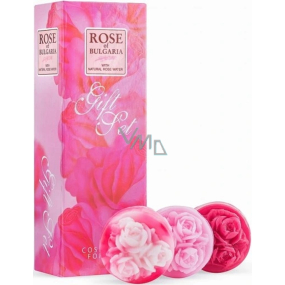 Rose of Bulgaria Toilettenseife in Form einer Rose 3 x 30 g, Kosmetikset für Frauen