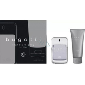 Bugatti Signature Grey Eau de Toilette 100 ml + Duschgel 200 ml, Geschenkset für Männer