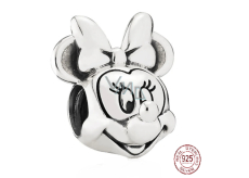 Charme Sterling Silber 925 Disney Minnie Porträt, Perle auf Armband