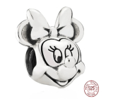 Charme Sterling Silber 925 Disney Minnie Porträt, Perle auf Armband